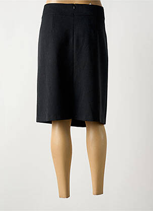 Jupe mi-longue coupe droite noir GEVANA femme