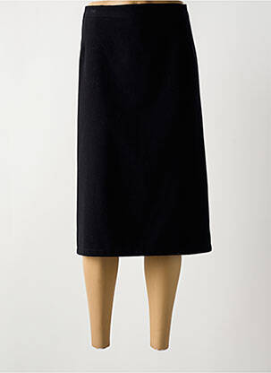 Jupe mi-longue coupe droite noir ATLANTA femme