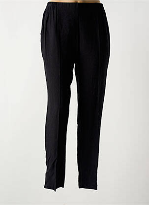 Pantalon slim taille haute taille haute noir GEVANA femme