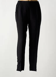 Pantalon slim taille élastique taille haute noir GEVANA femme