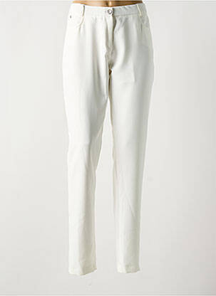 Pantalon slim taille élastique taille normale blanc GREGORY PAT femme