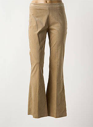 Pantalon flare stretch taille haute beige RINASCIMENTO femme