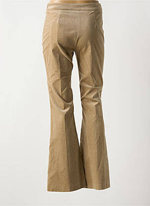 Pantalon flare stretch taille haute beige RINASCIMENTO femme