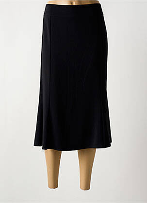 Jupe mi-longue noir GEVANA pour femme