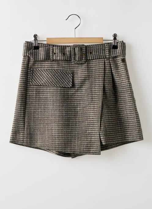 Jupe short taille à pinces noir FREEMAN T.PORTER femme