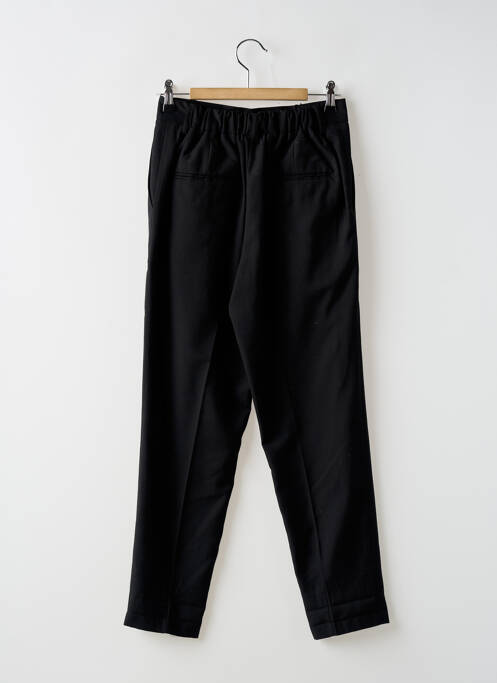Pantalon chino fermeture zippée sous rabat boutonné taille haute noir SCHOOL RAG femme