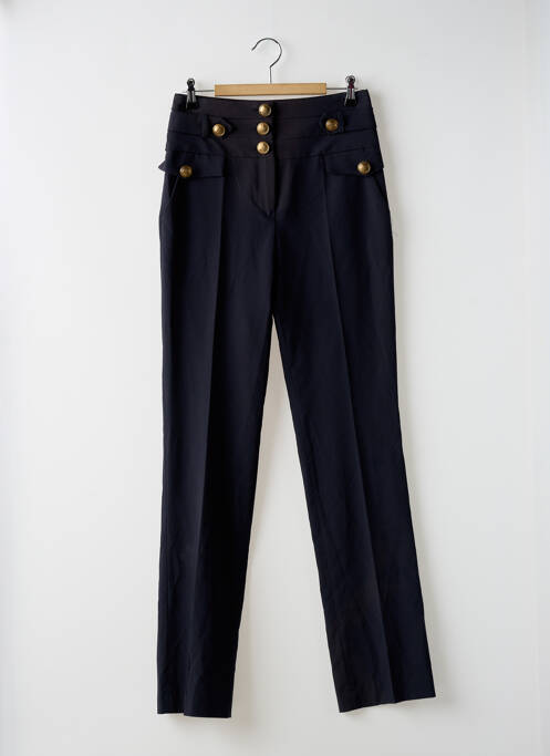 Pantalon slim tissage popeline taille haute bleu JUS D'ORANGE femme