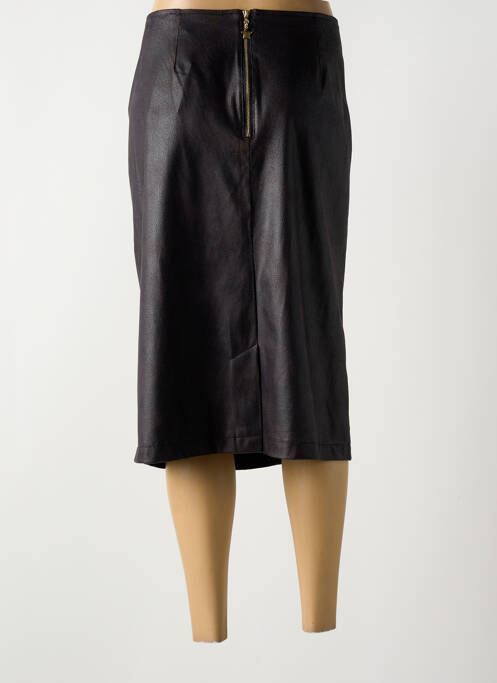 Jupe mi-longue coupe droite noir GRIFFON femme
