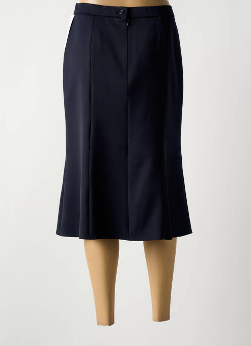 Jupe mi-longue taille à pinces bleu ANNE KELLY femme