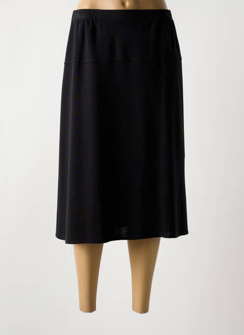 Jupe mi-longue coupe droite noir GRIFFON femme