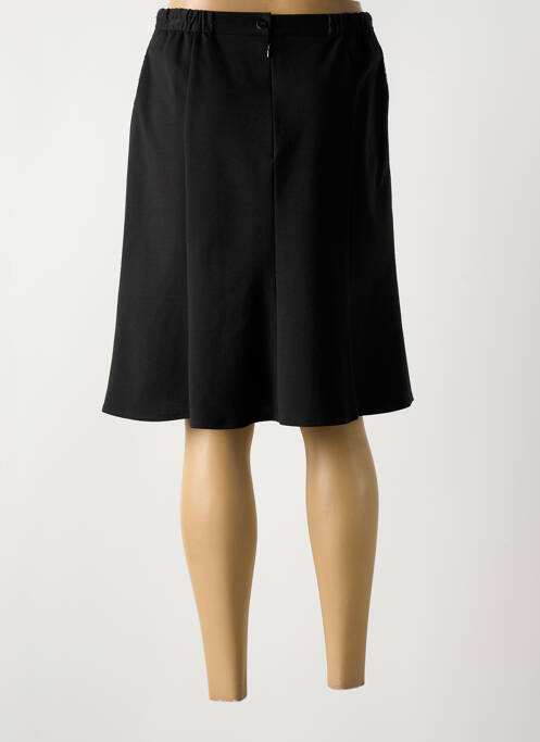 Jupe mi-longue stretch noir GEVANA femme