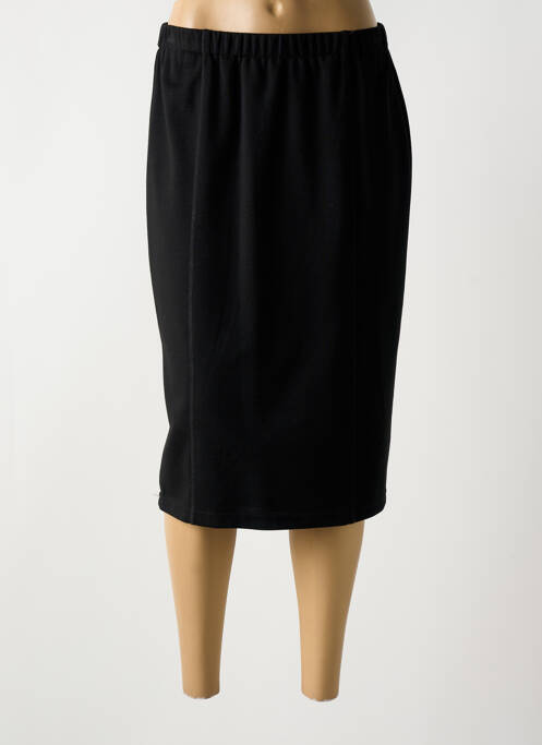 Jupe mi-longue coupe droite noir FRANCOISE DE FRANCE femme