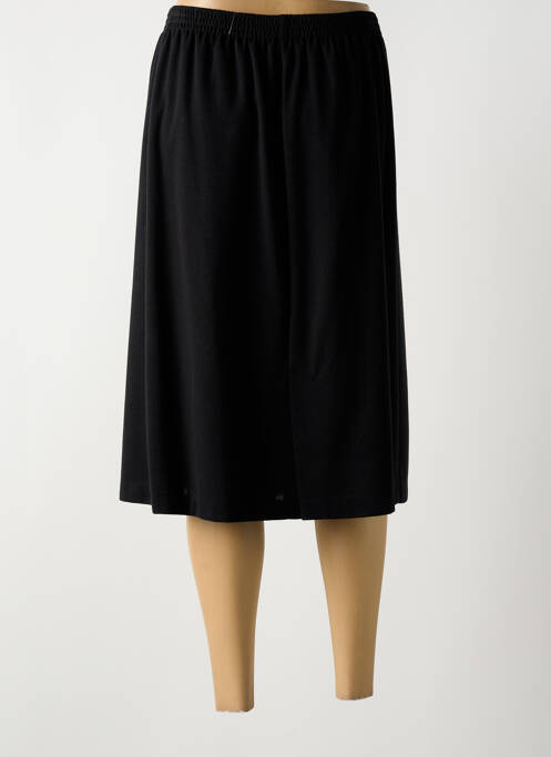 Jupe mi-longue coupe évasée noir GEVANA femme