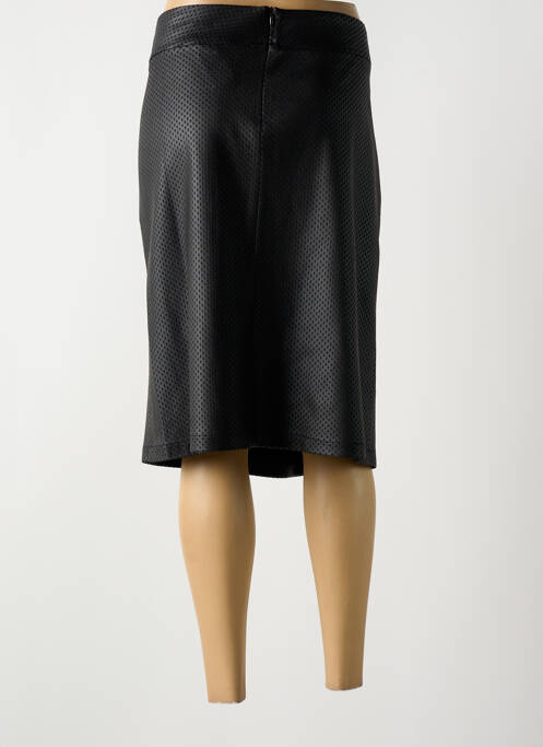 Jupe mi-longue coupe droite noir GRIFFON femme