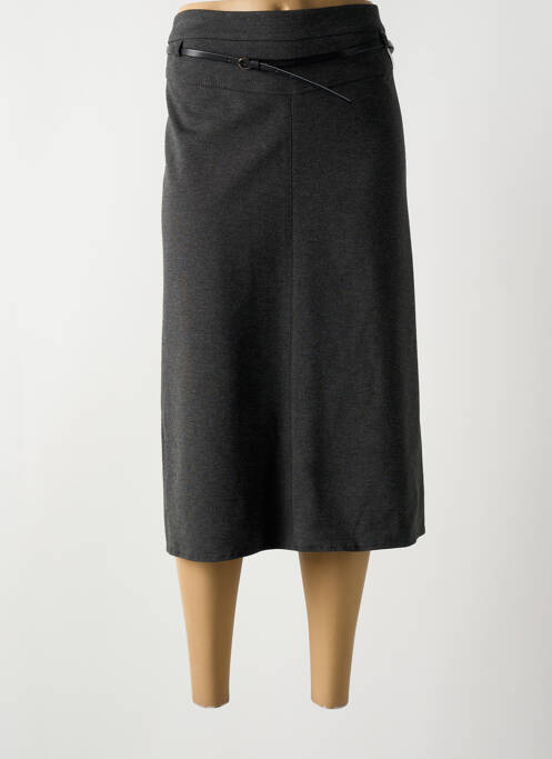 Jupe mi-longue coupe droite gris BARBARA LEBEK femme