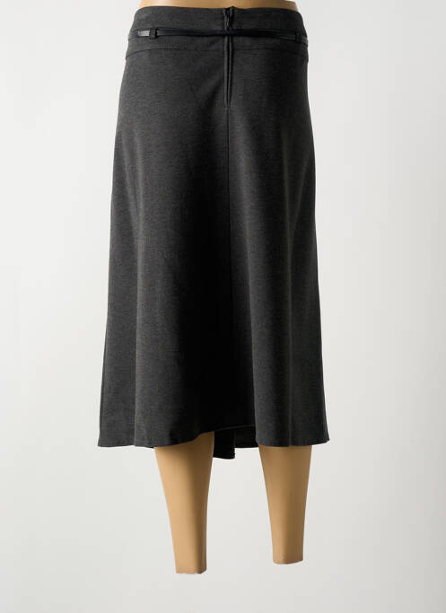 Jupe mi-longue coupe droite gris BARBARA LEBEK femme