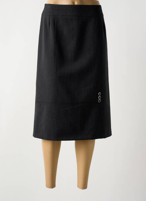 Jupe mi-longue coupe évasée gris GEVANA femme