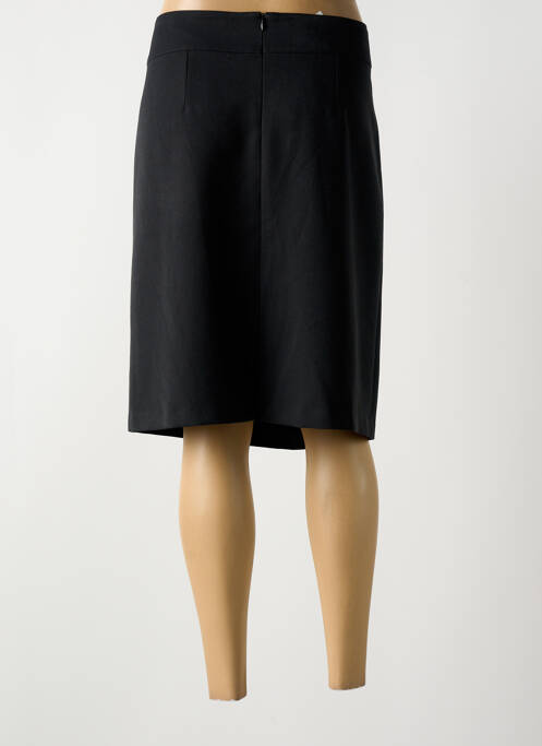 Jupe mi-longue coupe droite noir GEVANA femme
