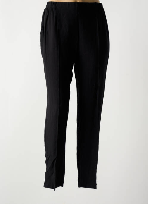 Pantalon slim taille élastique taille haute noir GEVANA femme