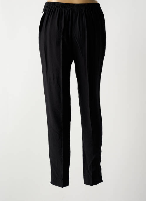 Pantalon slim taille élastique taille haute noir GEVANA femme