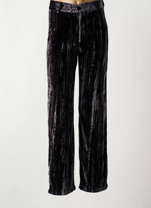 Pantalon droit stretch taille haute gris RUE MAZARINE femme