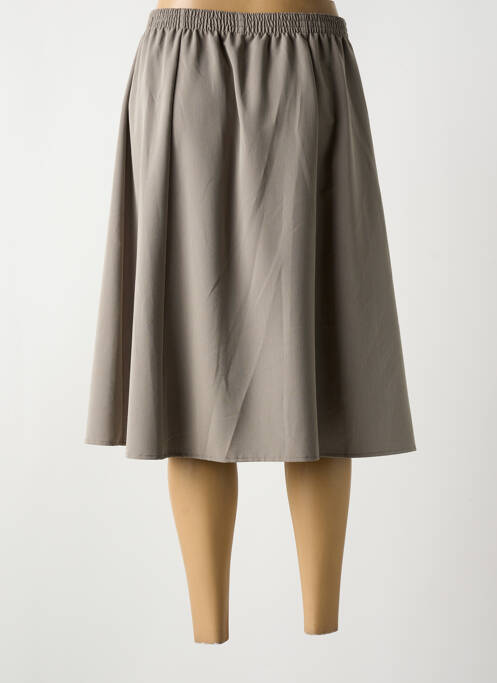 Jupe mi-longue gris GRIFFON femme
