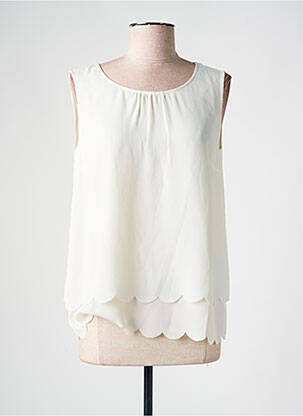 Top coupe fluide sans manche beige BETTY BARCLAY femme