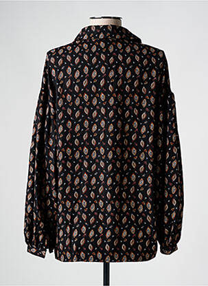 Chemisier imprimé fantaisie manches longues noir MOLLY BRACKEN femme