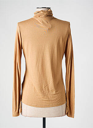 Sous-pull stretch manches longues beige KANOPE femme