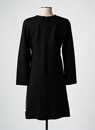 Robe mi-longue manches longues manches longues noir GRIFFON femme