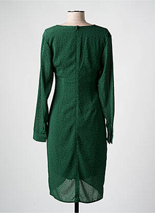 Robe mi-longue manches longues manches longues vert SCHOOL RAG femme