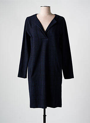 Robe mi-longue manches longues manches longues bleu LA FEE MARABOUTEE femme