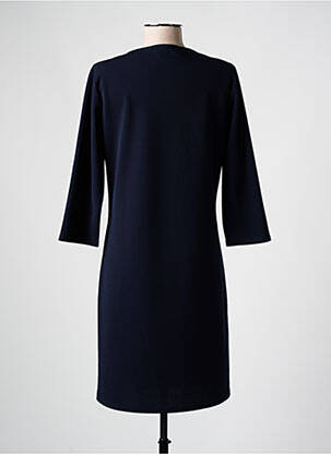 Robe mi-longue manches 3/4 manches 3/4 bleu CHRISTINE LAURE femme