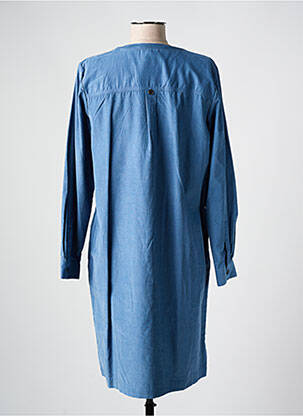 Robe mi-longue manches longues manches longues bleu STREET ONE femme