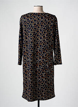 Robe mi-longue manches longues manches longues noir GEVANA femme