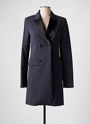 Manteau long coupe cintrée sans capuche gris SCHOOL RAG femme