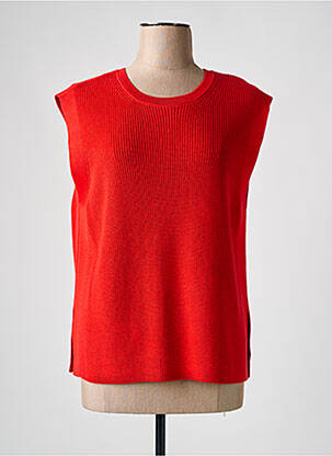 Pull coupe droite sans manche orange BETTY BARCLAY femme