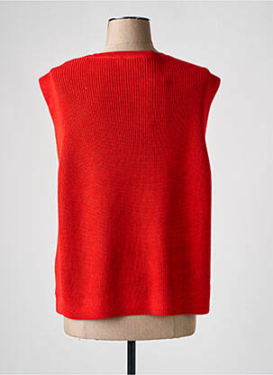 Pull coupe droite sans manche orange BETTY BARCLAY femme