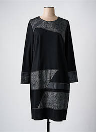 Robe pull stretch manches longues noir FRANCE RIVOIRE femme