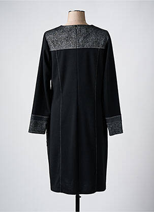 Robe pull stretch manches longues noir FRANCE RIVOIRE femme