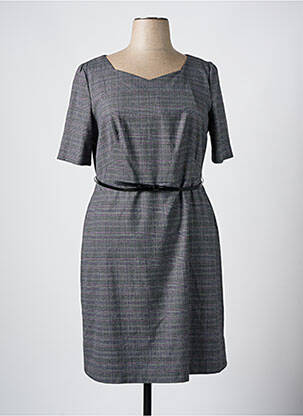 Robe mi-longue manches courtes manches courtes gris S.OLIVER femme