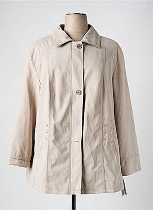 Trench tissage popeline sans capuche beige BARBARA LEBEK femme