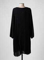 Robe mi-longue noir COULEURS DU TEMPS pour femme seconde vue