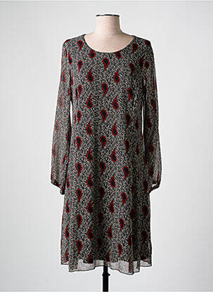 Robe mi-longue noir GEVANA pour femme