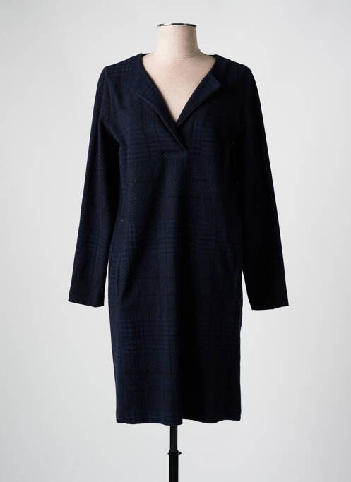 Robe mi-longue manches longues manches longues bleu LA FEE MARABOUTEE femme