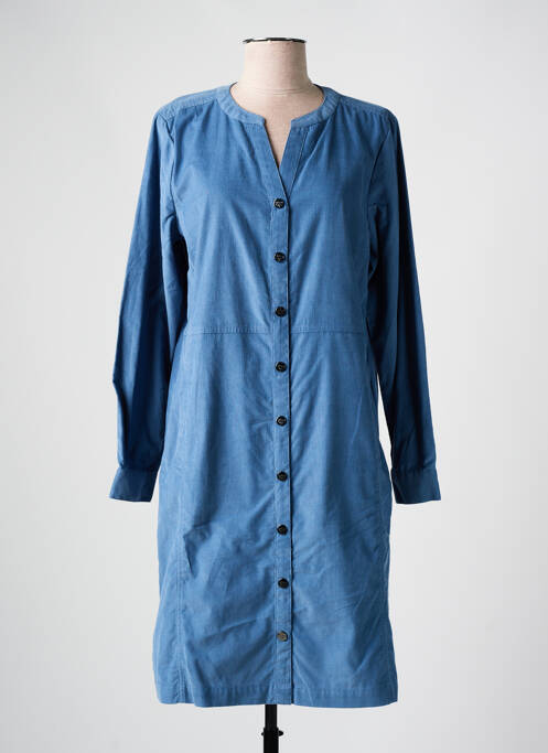 Robe mi-longue manches longues manches longues bleu STREET ONE femme