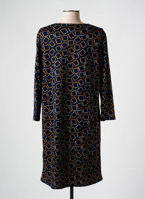 Robe mi-longue manches longues manches longues noir GEVANA femme