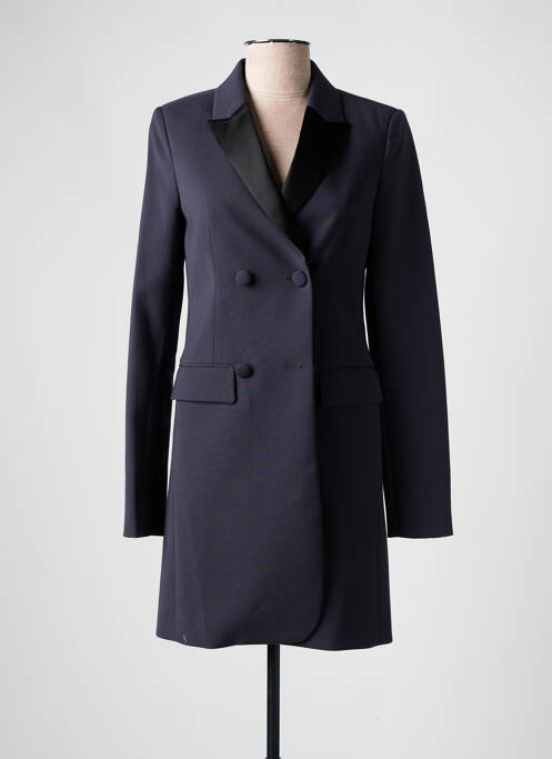 Manteau long coupe cintrée sans capuche gris SCHOOL RAG femme
