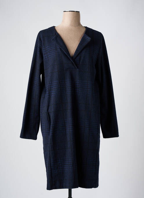 Robe mi-longue manches longues manches longues bleu LA FEE MARABOUTEE femme