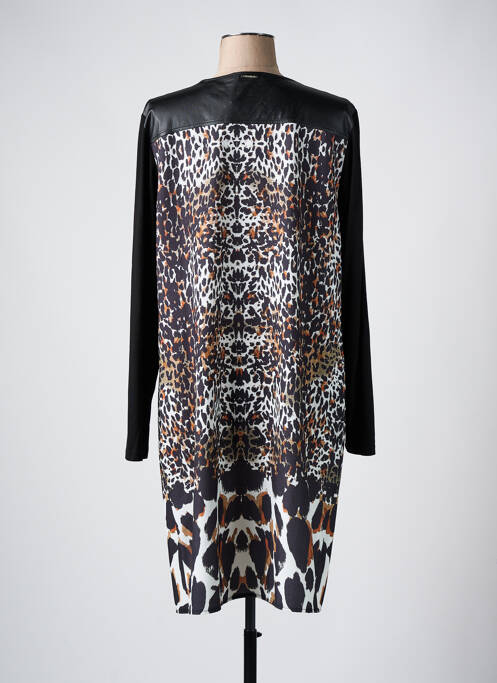 Robe mi-longue manches longues manches longues noir FRED SABATIER femme
